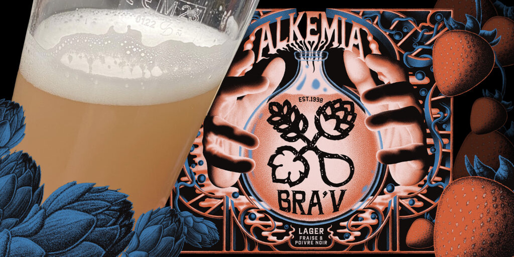 Nouvelle bière artisanale dans le gamme des éphémères de la Bra'V : la Lager Fraise Poivre Noir