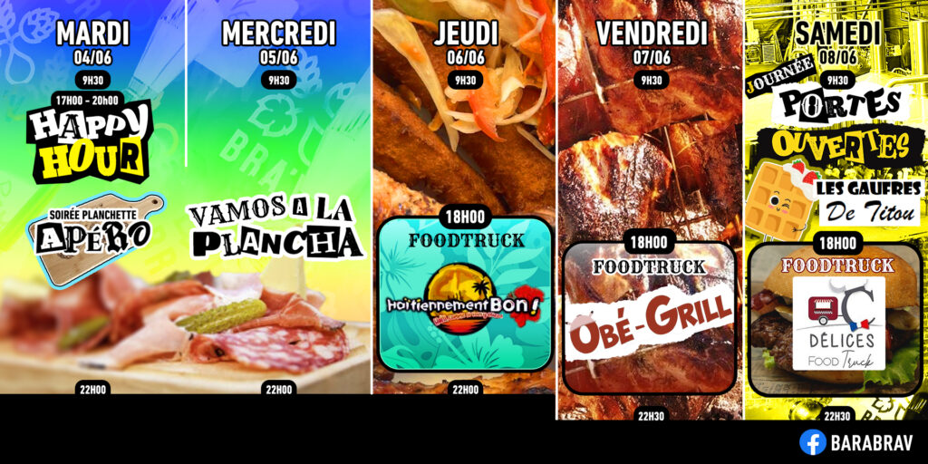 Planning hebdo de la semaine 23