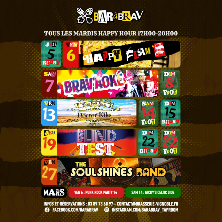 Programme mensuel de février au BaRàBraV de Ribeauvillé