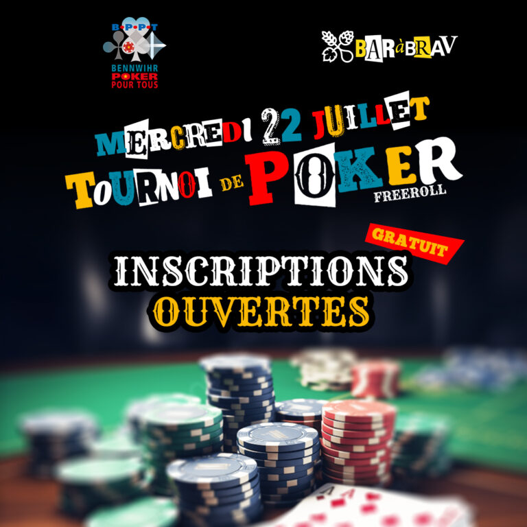 Tournoi de poker au BaRàBraV en juillet.