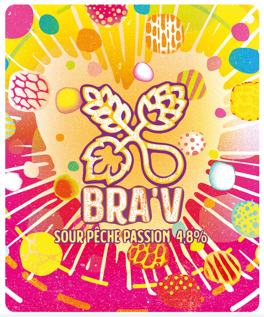 Nouvelle bière artisanale Sour Pêche Passion de la Bra'V