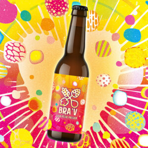 Nouvelle bière artisanale Sour Pêche Passion de la Bra'V