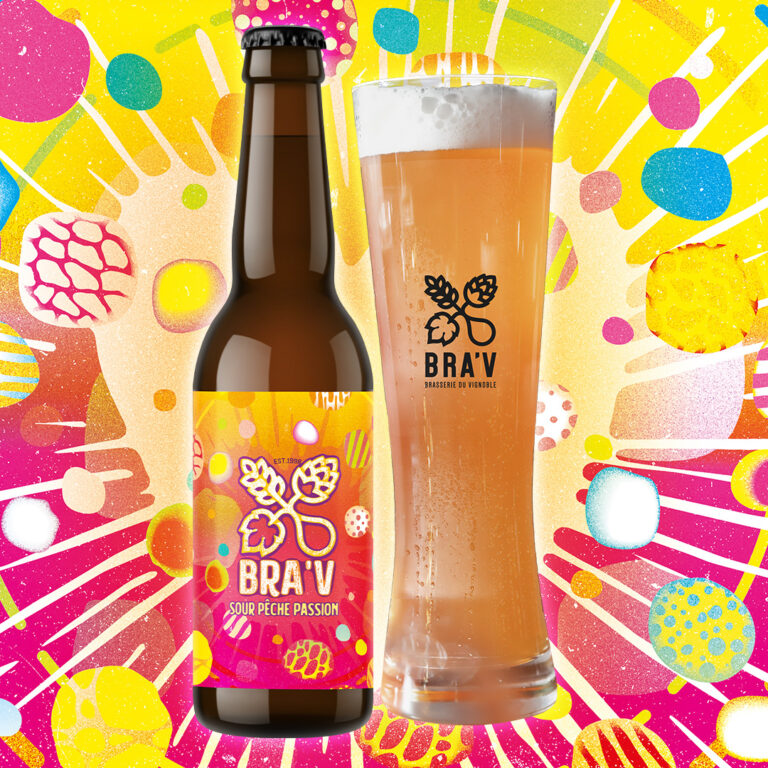 Nouvelle bière artisanale Sour Pêche Passion de la Bra'V